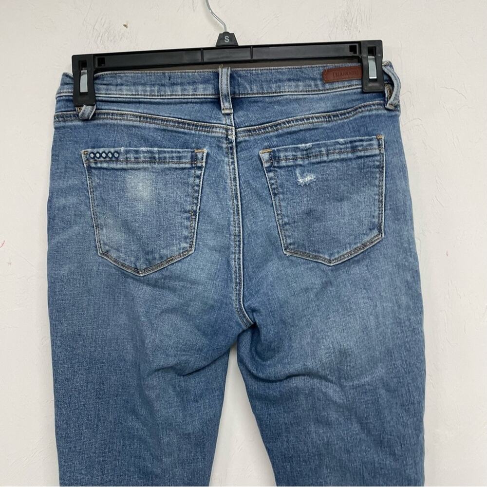 Blank NYC Light Wash Step Hem The Reade Crop Skinny Jeans Womens 28 Blue - Picture 6 of 13
